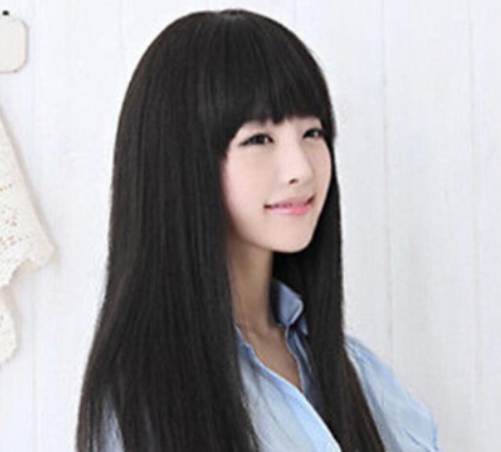 Wig New Women S Girls Wigs Hair Repair Face Straight Hair Sweet