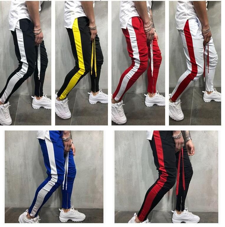 side stripe track pants mens