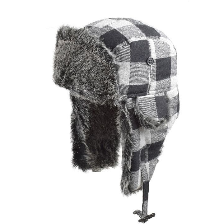 red plaid winter hat