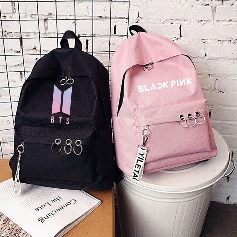 GOTH Perhk Sac avec trousse en toile style gothique Style Kpop BTS Bangtan Boys Blackpink 