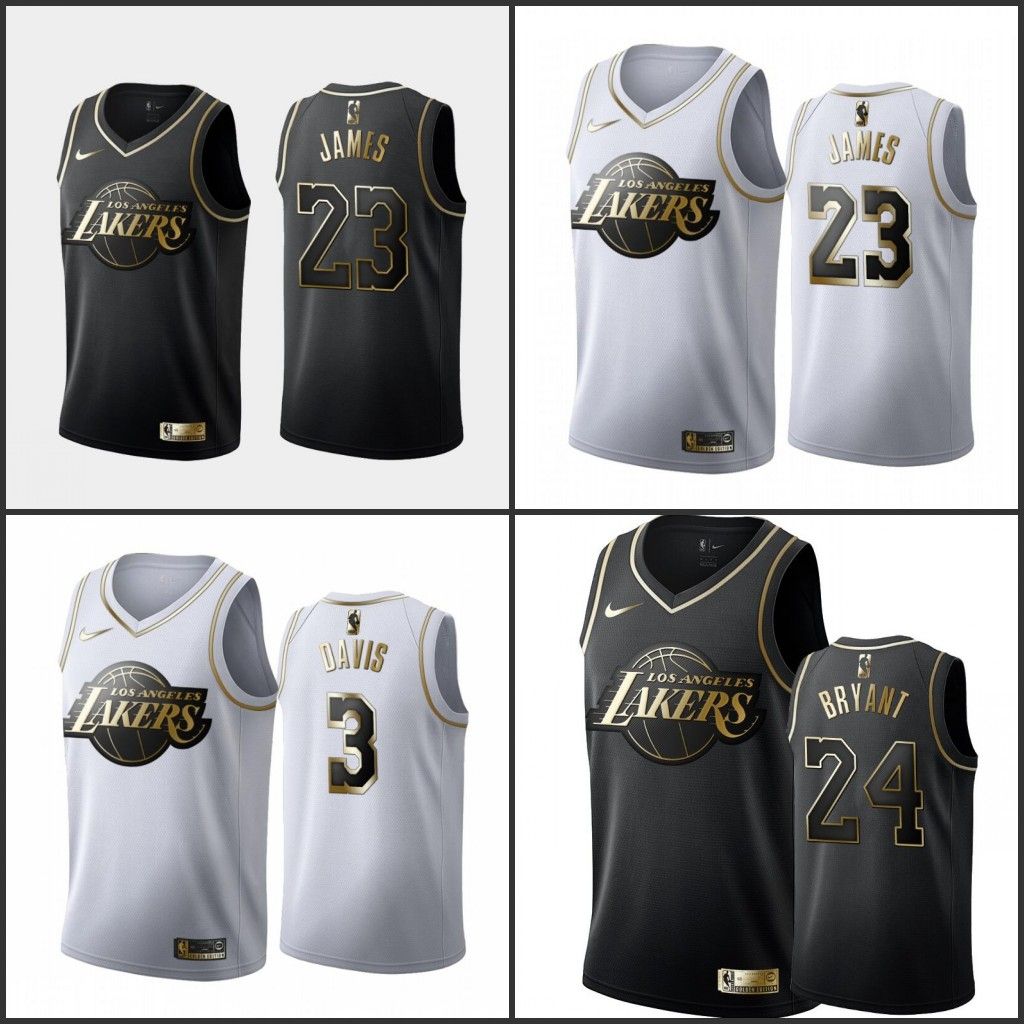 2020 Los Angeles 13 Laker 3 13 Anthony Davis 23 13 Jamws 13 24 13 Kobe 13 Bryant 13 Nba White Golden Edition Black Golden Edition Jersey From Jersey166 20 31 Dhgate Com