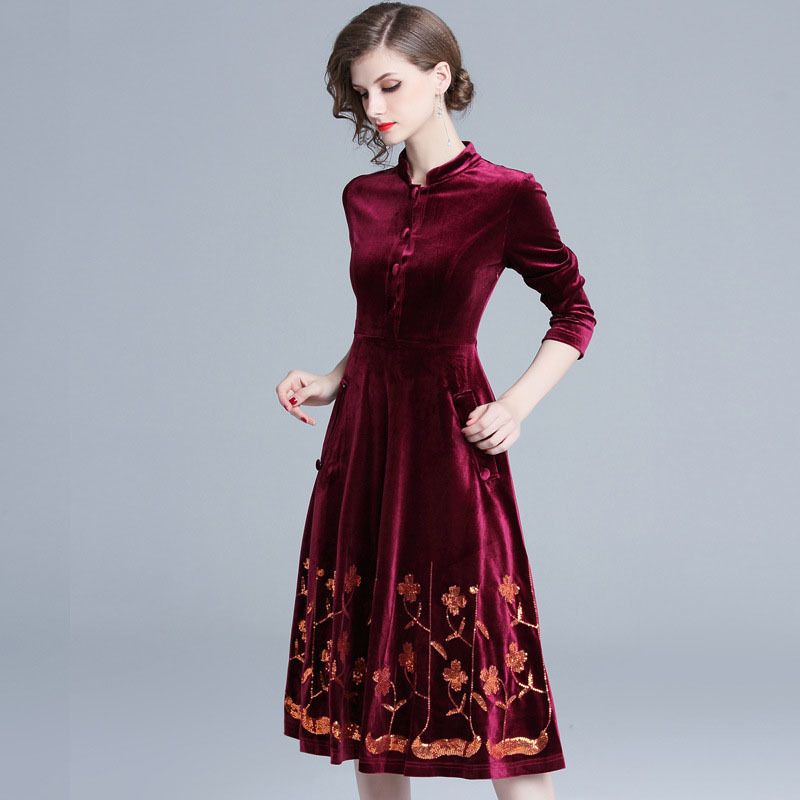 women's velvet dresses
