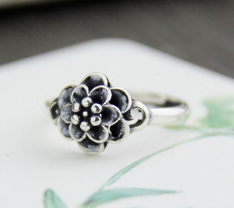 bague argent fleur rose bague argent fleur rose
