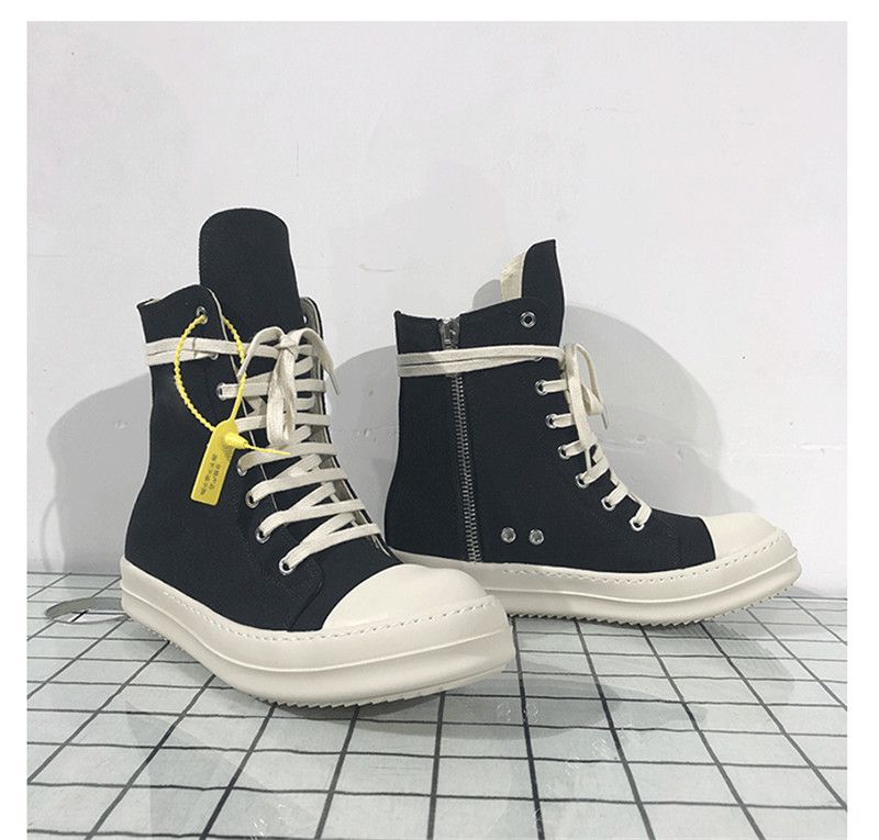 Breathable Men Canvas Shoes High Top 