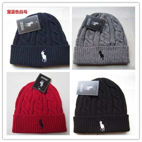 sports winter hats with ball on top