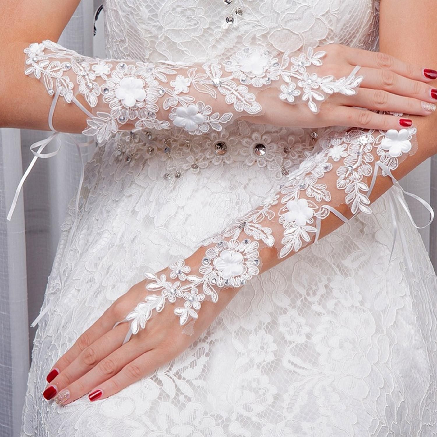 long bridal gloves