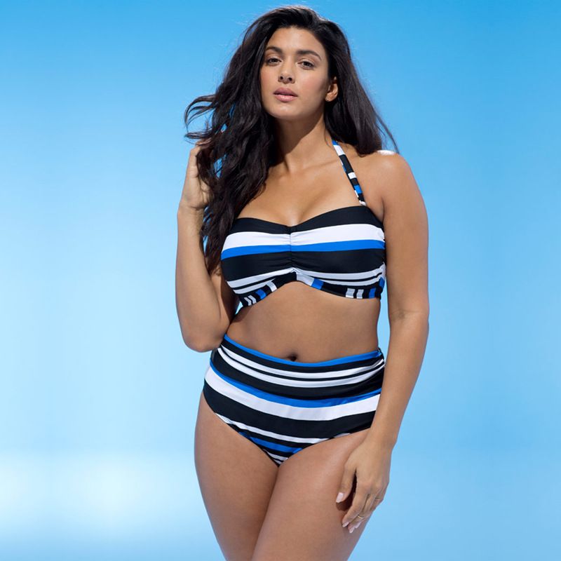 plus size high waisted swimwear sets