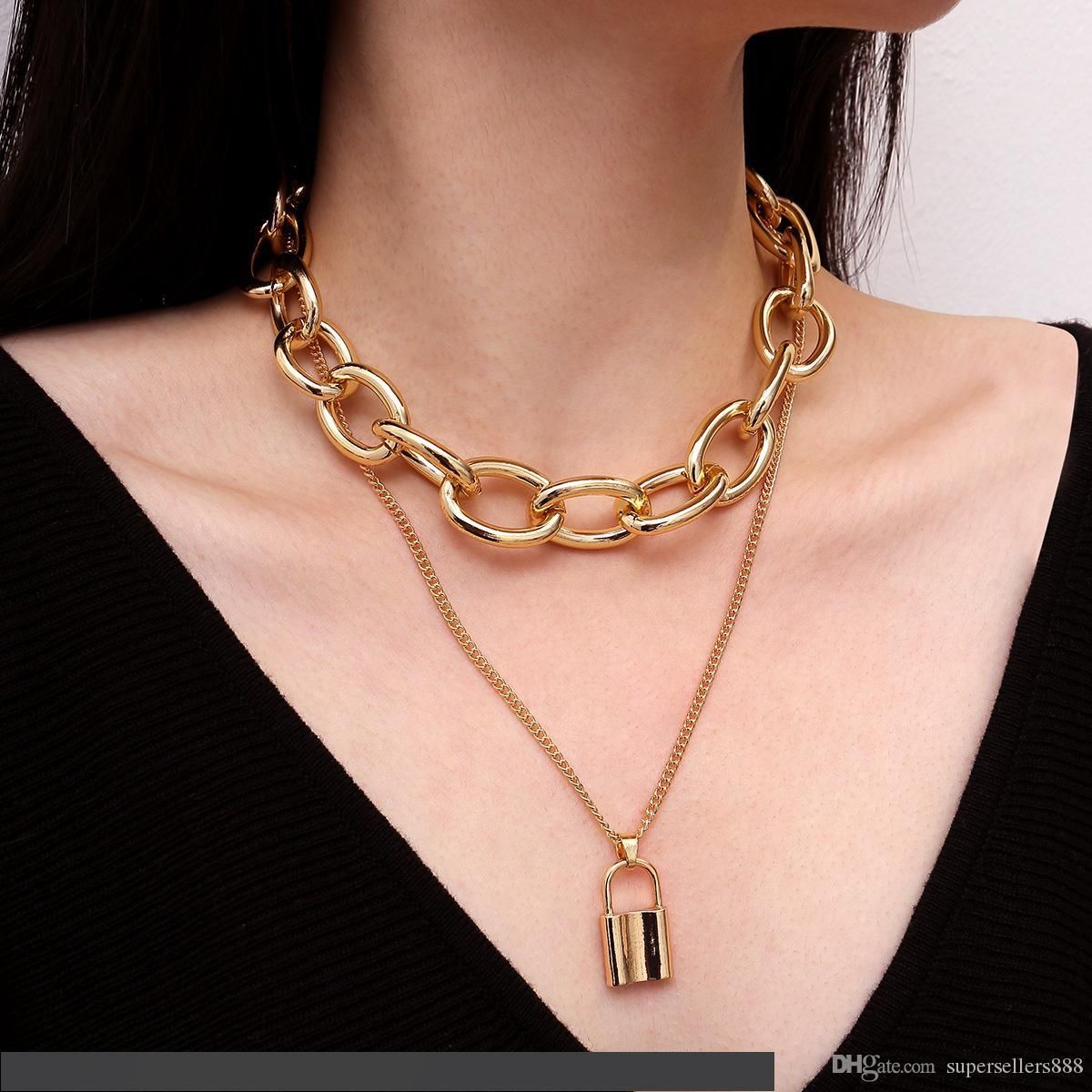 Gold Chain Necklace Women Vintage 