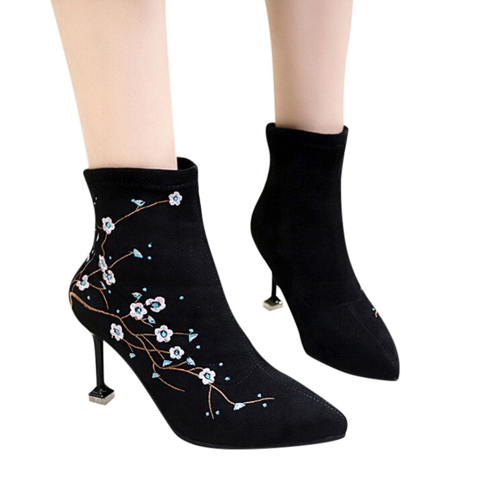 botines de tacon alto