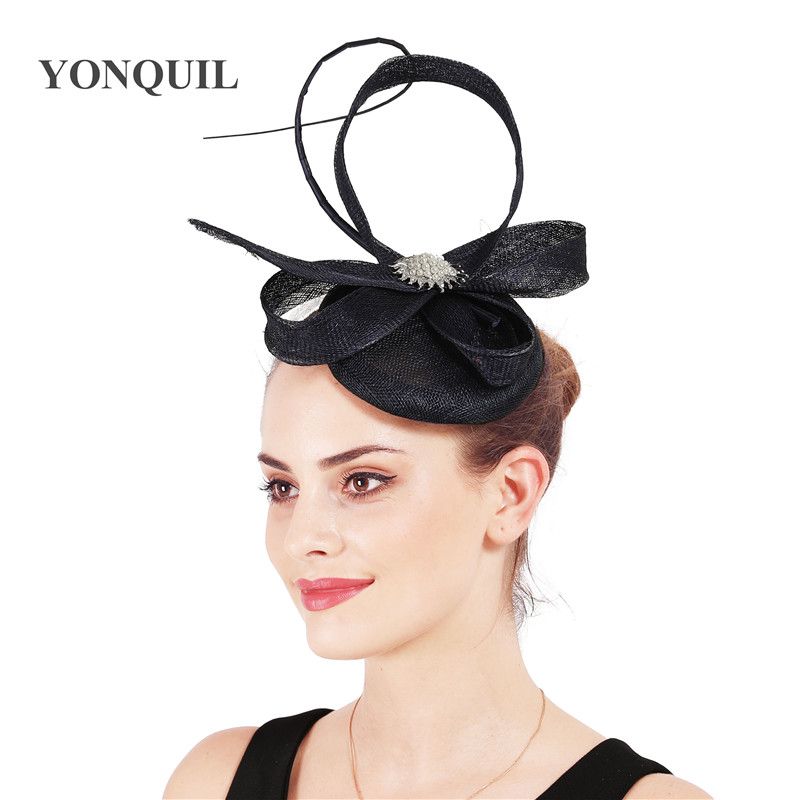 Nice Sinamay Fascinator Hats Black 