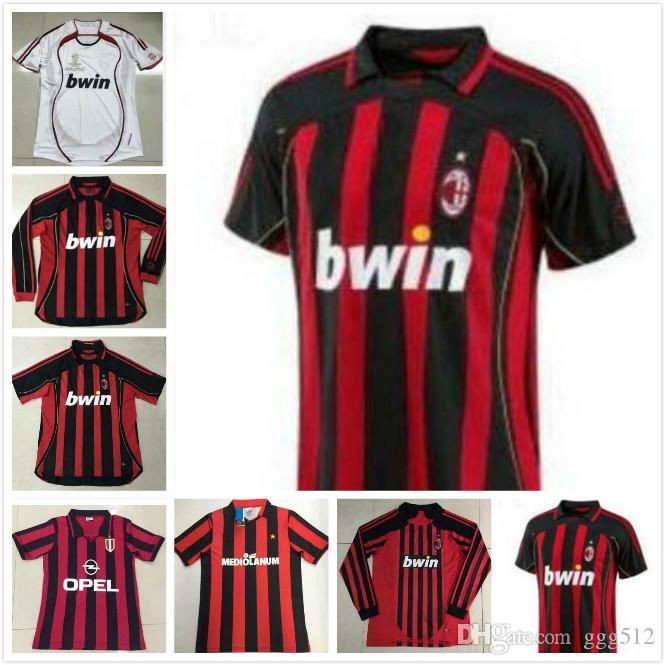 Retro Clásico 1991 1992 1996 2005 2006 2007 Milán Jerseys Del Fútbol Camiseta De Fútbol INZAGHI PIRLO MALDINI KAKA SHEVCHENKO CA 06/07 Retro S 2XL Por Xiekewei2013, 13,36 € | Es.Dhgate.Com