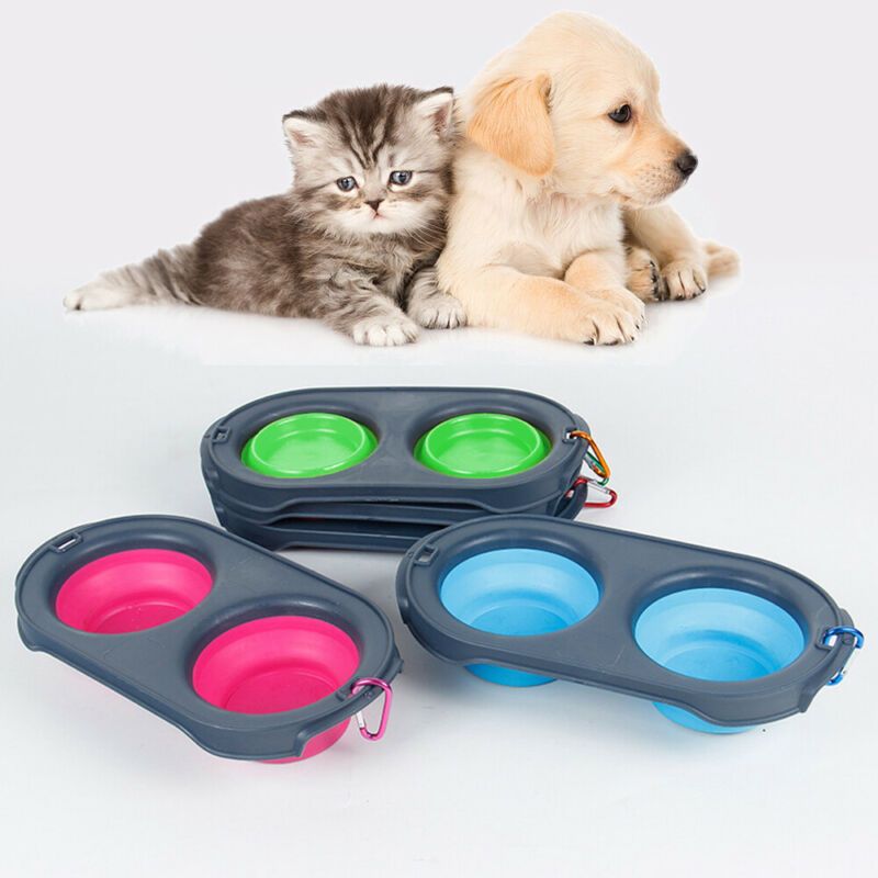 Comedero Portátil De Silicona Multifuncional Perro-mascotas Comedero Portátil De Silicona Multifuncional Perro-mascotas