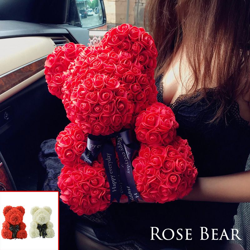 teddy bear with roses