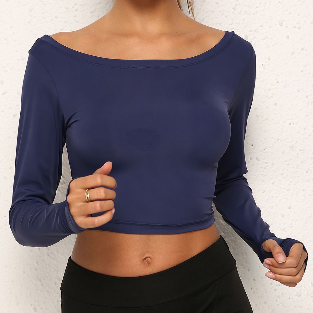 open back workout long sleeve