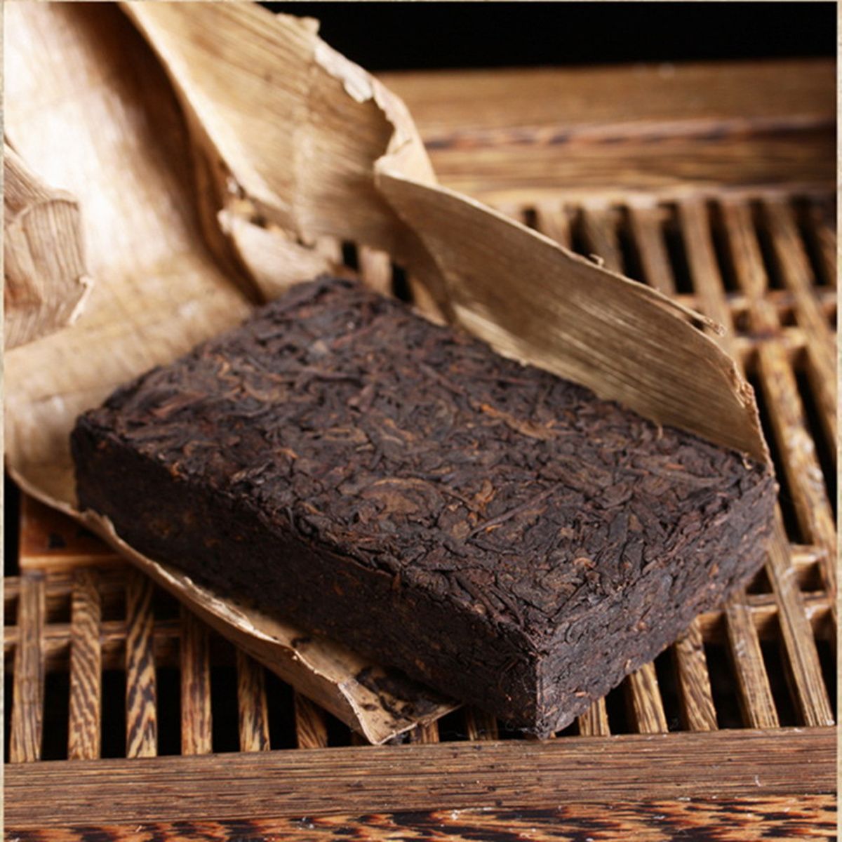 2020 250g Ripe Puer Tea Brick Yunnan Cooked Puer Tea Bamboo Shell