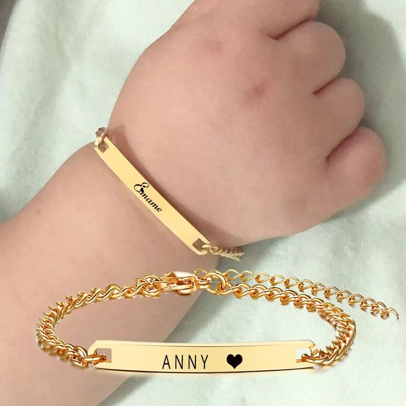 childrens gold name bracelet