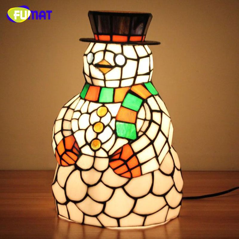 2019 Fumat Tiffany Stained Glass Desk Lamps Novelty Handcraft