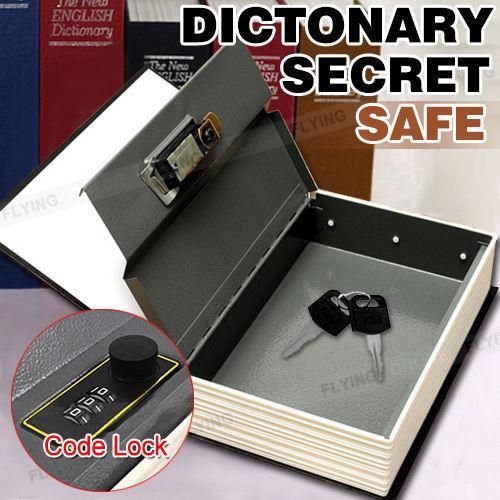 2020 Book Lock Secret Hidden Security Safe Lock Cash Money Jewellery
