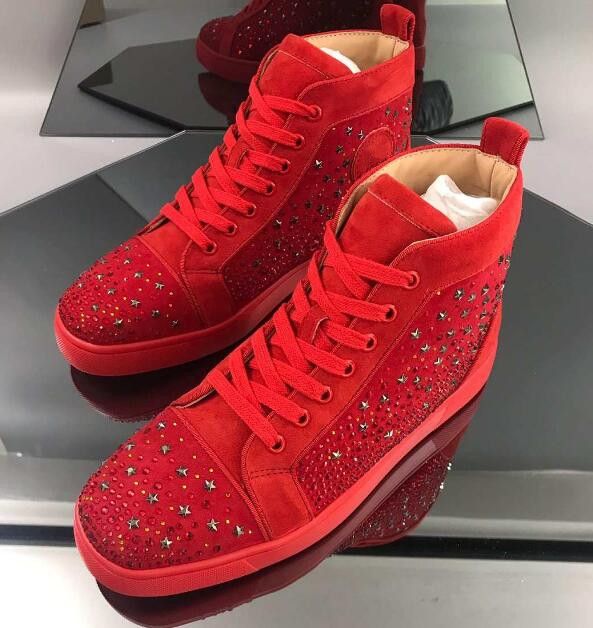 red designer sneakers