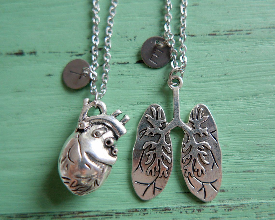 Necklaces Men Necklace Heart Pendant Necklace Human Organs Necklace