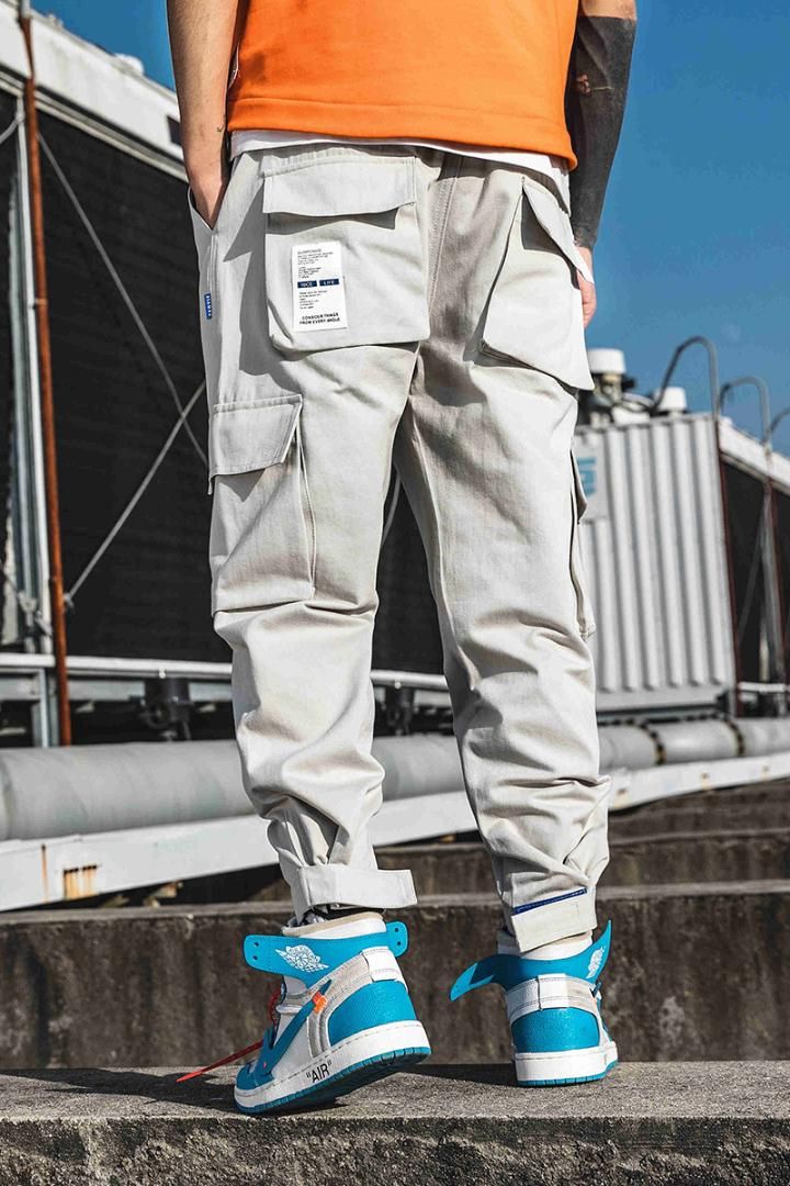 cargo pants with drawstring ankle