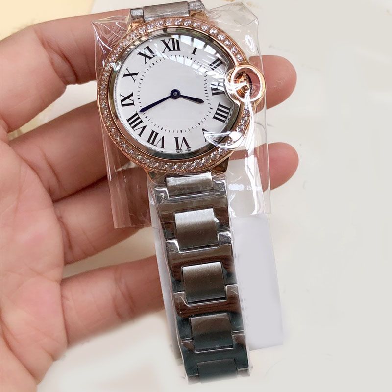 Size 33mm Diamonds Bezel Watch Women Quartz Watch Stylish Womens Watches Silver And Rose Gold Stainless Steel Clock Best Gift For Ladies Watch Online Shopping Shop Watches From Amelie26 95 34 Dhgate Com