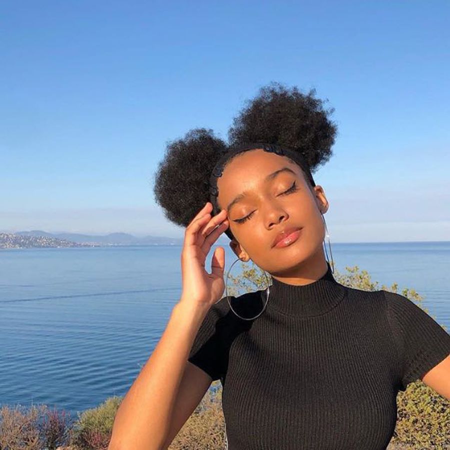 Synthetic Short Afro Kinky Curly Pony Tail High Puff Afro Ponytail