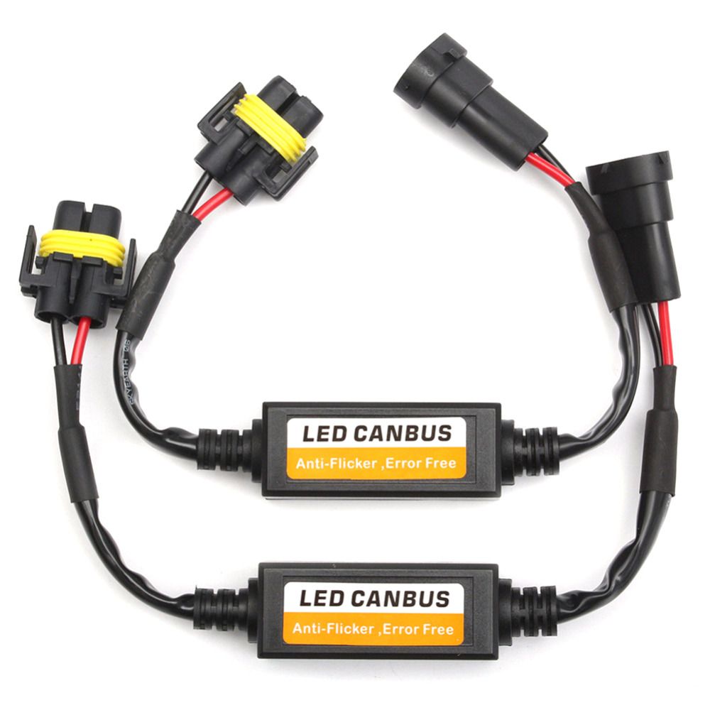 H11 LED Headlight Canbus Error Anti Flicker Resistor Canceller Decoder New ha