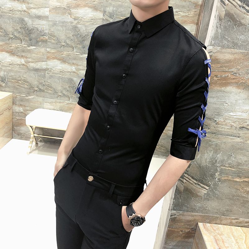 21 18 Summer Shirt Men Fashion Slim Fit Ribbon Design Half Sleeve Tuxedo Mens Social Shirts Turn Down Collar Plus Size Shirt From Qyzs002 21 69 Dhgate Com 21 18 Summer Shirt Men Fashion Slim Fit Ribbon Design Half Sleeve Tuxedo Mens Social Shirts Turn Down Collar Plus Size Shirt From Qyzs002 21 69 Dhgate Com