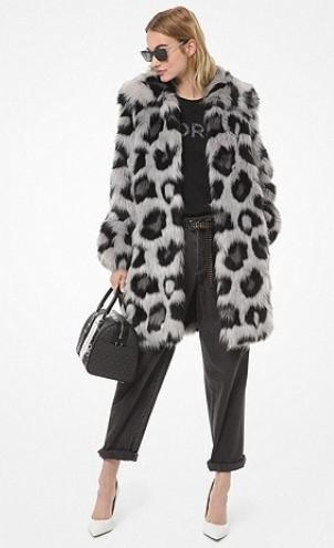 michael kors leopard coat