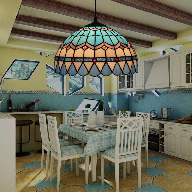 European Creative Mediterranean Chandelier Living Room Bedroom Light Study Bar Cafe Tea Room Restaurant Hanglamp Brass Pendant Lighting Home Light