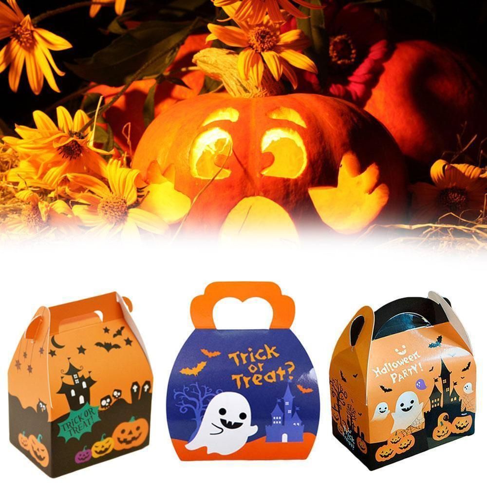 5 pcs Halloween Gift Bag MINI Paper Bag Candy Box Favor Ghost Pumpkin Gift Box