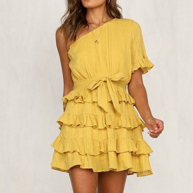 one shoulder holiday dresses