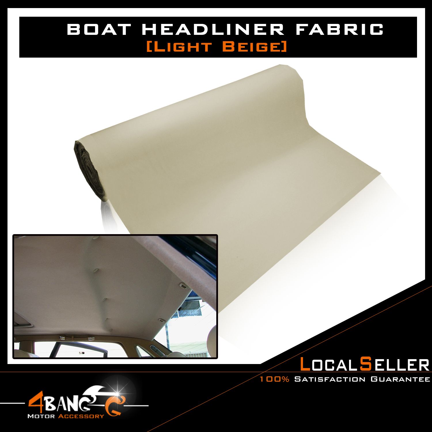1 5m Wide Car Ceiling Professional Roof Lining Fabric Light Beige Width Material Foam Backing Roof Lining Car Shape Upholstery Car Floor Mat Covers