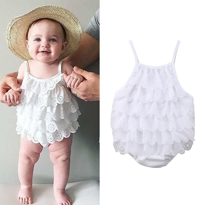 UK STOCK New Baby Girl Hollow-out Sleeveless Romper Jumpsuit Bodysuit Outfit Set