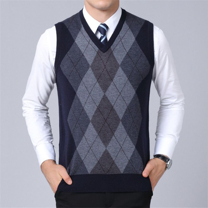 sleeveless woolen sweater for men