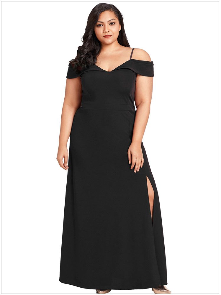 Compra 2XL 3XL 4XL Tallas Grandes Elegante Fuera Del Hombro Vestido Largo  Dividido Nuevos Vestidos De Fiesta Vestido Largo De Manga Corta DLM61912  Barato | Entrega Rápida Y Calidad | Es.Dhgate