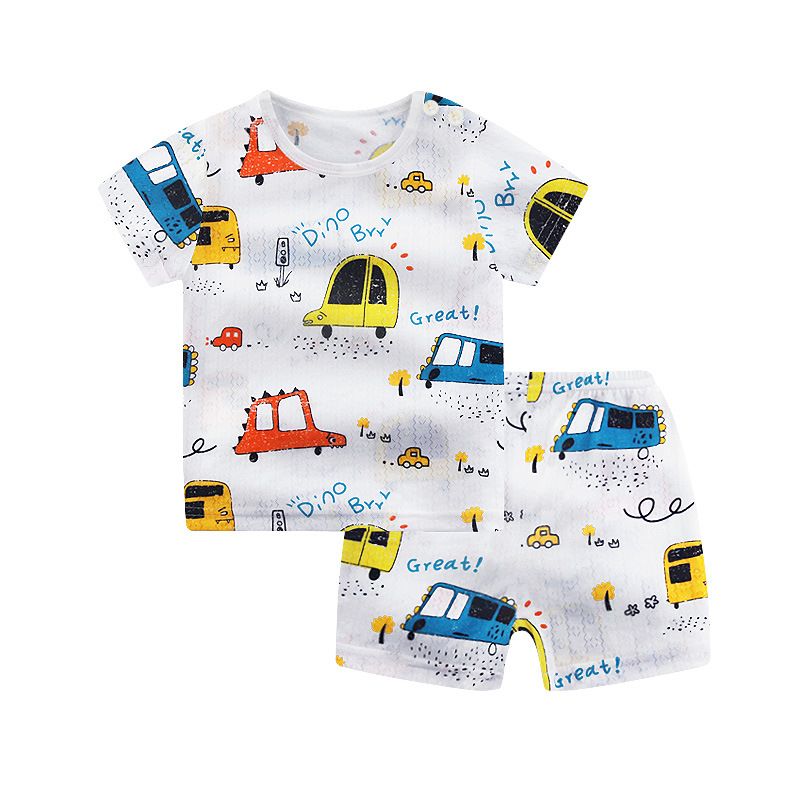 Kids Baby Pajamas Set 10 Colors Infant Bamboo Fiber Cartoon Outfits Kids  Clothing Boys Pyjamas Teens Toddler Baby Clothes 060421