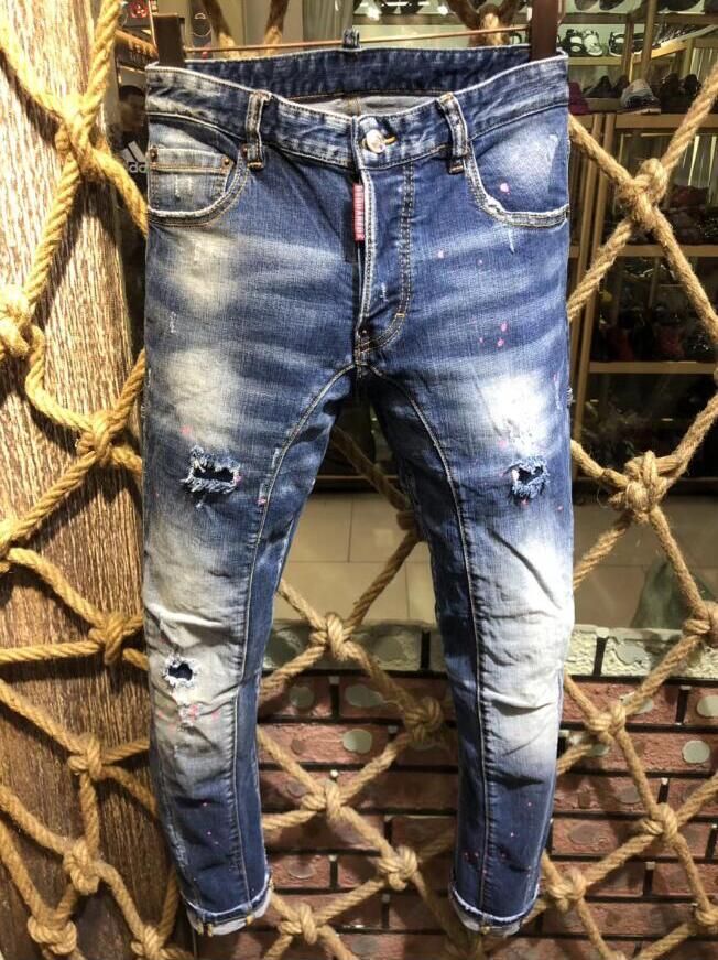 Acquistare Dsquared2 DSQ D2 Dsquared 2 Fori Pierre Rock Biker Jeans Uomo  Strappato Jeans Strappati Jeans Strappati Nero Economici Jeans Uomo  Pantaloni Increspati 203 Economico | Consegna Veloce E Qualità | It.Dhgate