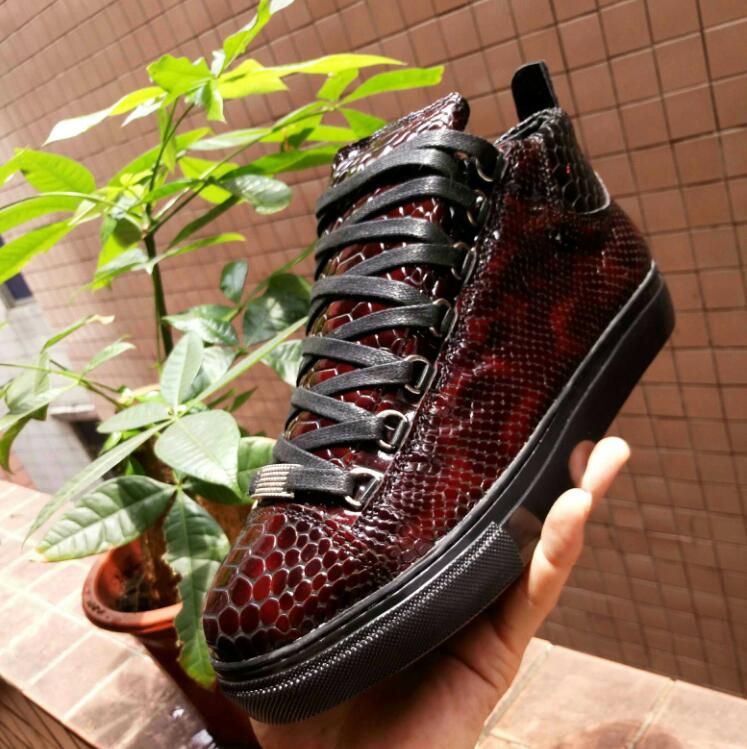 mens designer black high top sneakers
