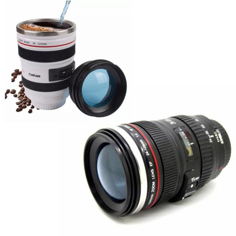camera lens flask