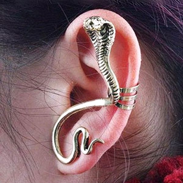 snake clip earring