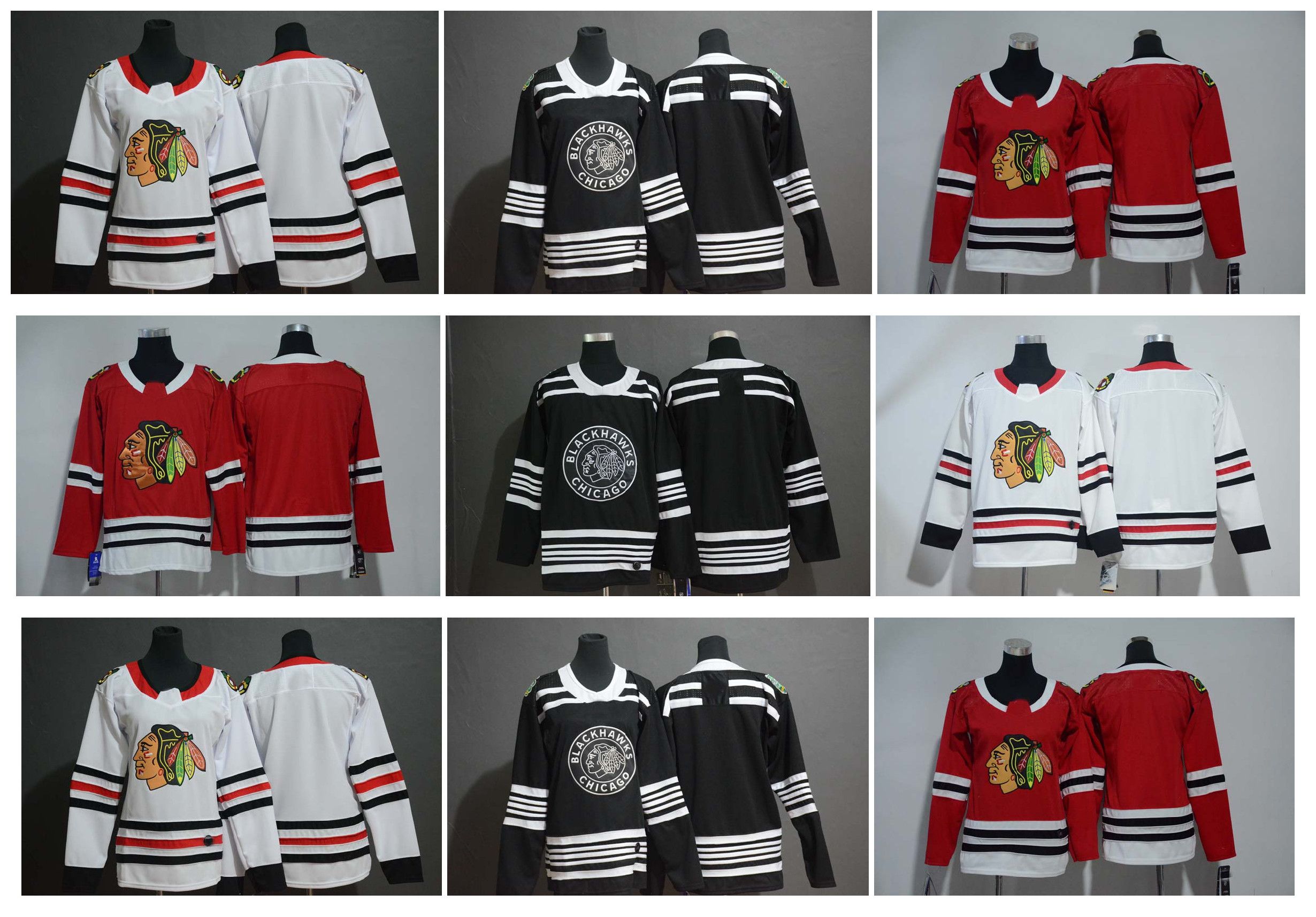 womens black chicago blackhawks jersey