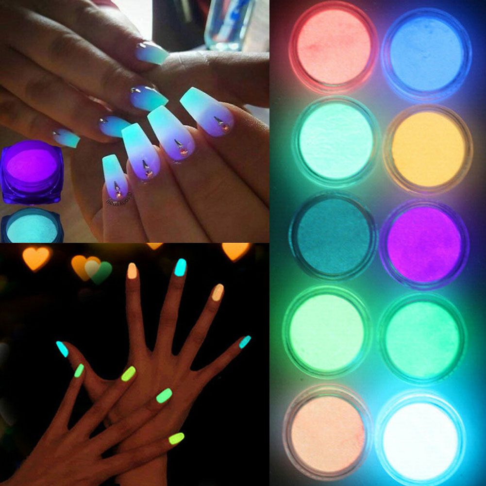 Compre Mujer Diy Hecho A Mano De Es De Neon De Unas Fosforescente Fluorescente Polvo Brillan En La Oscuridad De Acrilico Del Arte Herramientas A 6 13 Del Wanghongmei8888 Es Dhgate Com