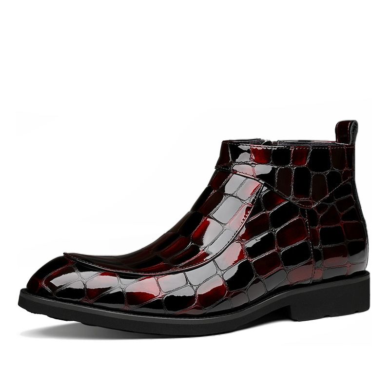 red crocodile boots