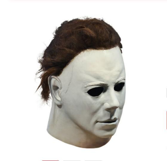 Halloween Horror Michael Myers Mask Cosplay Latex Full Face Helmet