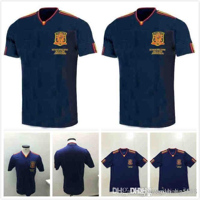 Compre 2010 Espanha Jersey Jersey Camisa Retro Futebol Vintage Classico Antique Uniforme Torres Xavi A Inesta David Villa Spani Retro Jersey De Wuqiliang5618 95 97 Pt Dhgate Com