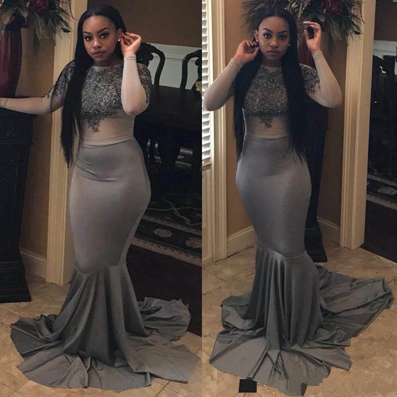 black and grey evening gowns