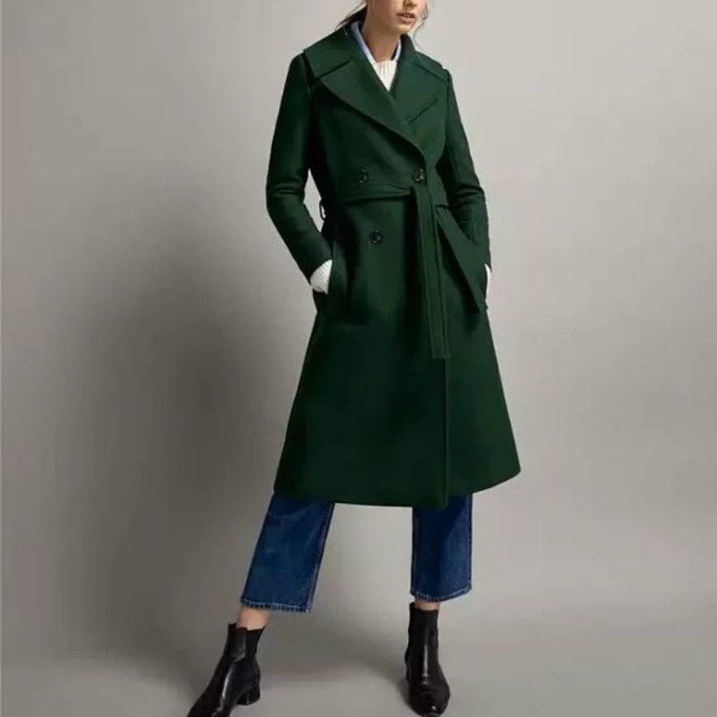 dark green coat women's