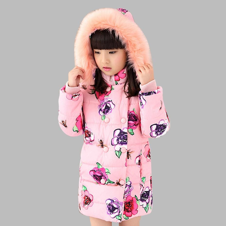 girls floral winter coat